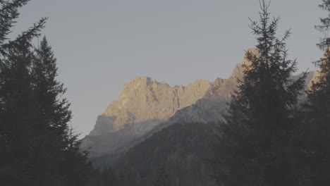 mountain peaks at sunrise/sunset