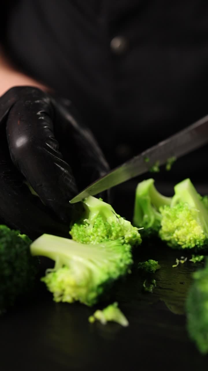 Chef Chopping Broccoli