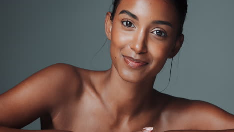 beautiful young woman with glowing skin