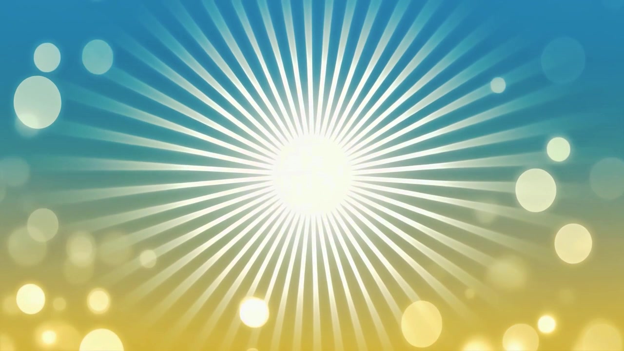 Fundo Abstrato com Raios de Sol e Partículas Bokeh Flutuantes