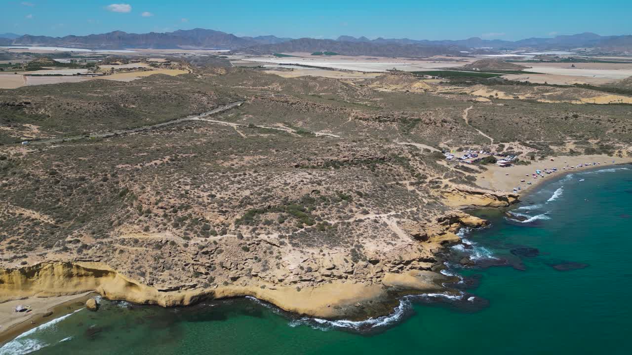 Aerial View, Spanish Holiday Beach Resort, Picturesque Seaside Getaway
