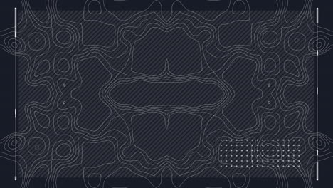 animación de patrones de ondas digitales y líneas que se mueven contra un fondo negro.