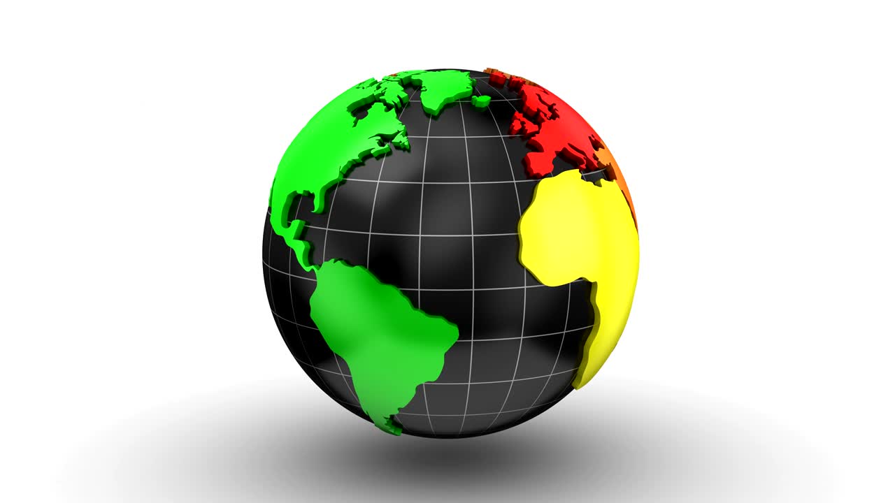 el mapa del mundo se convierte en un globo