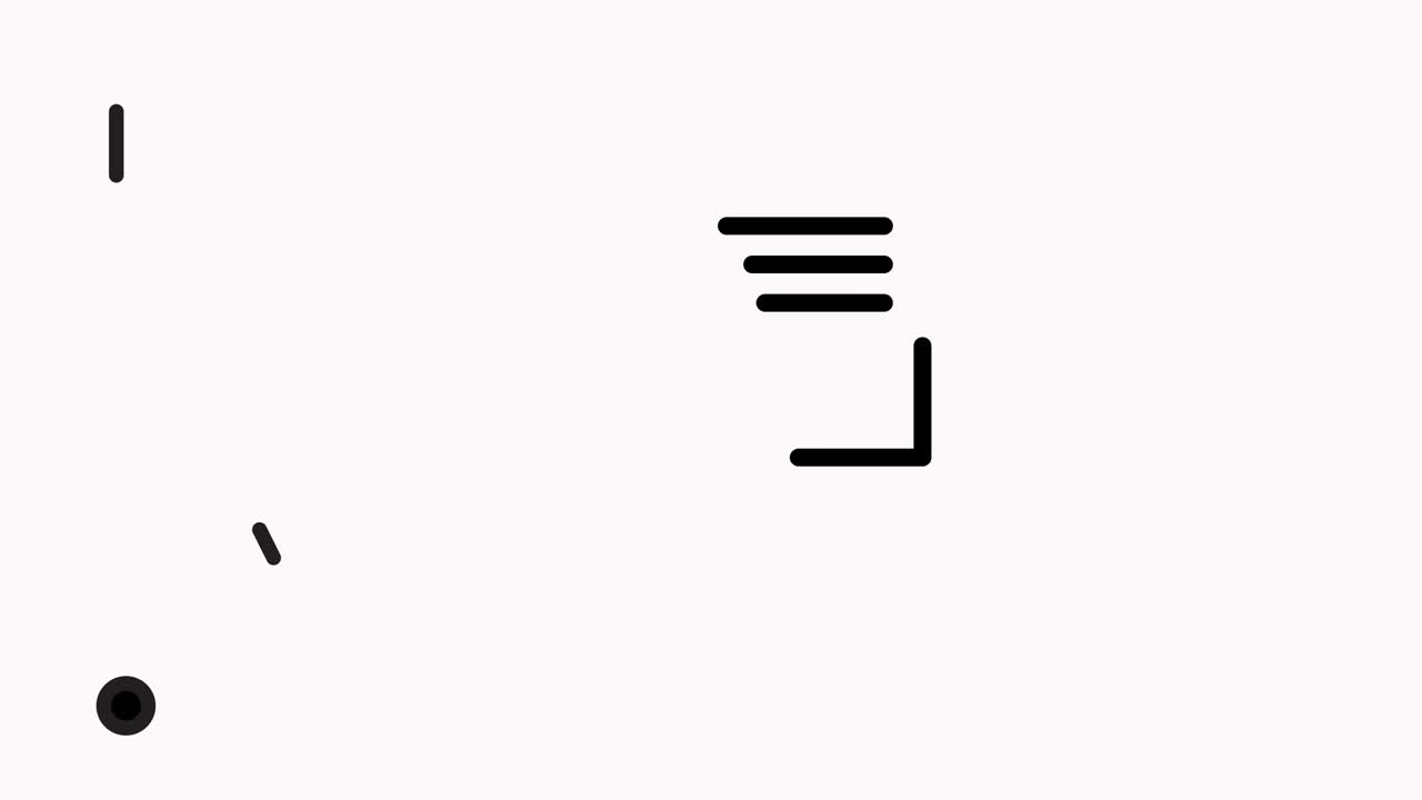 animación de icono de línea de presentación profesional con alfa