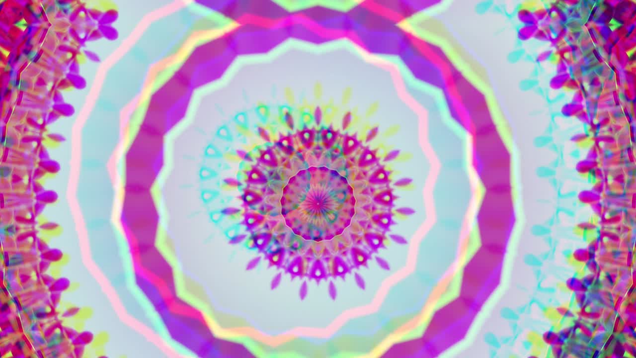 el fondo abstracto de 4k, el bucle de fantasía en movimiento dinámico, el caleidoscopio.