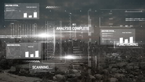 data processing on grey background