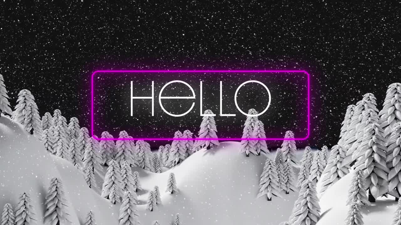 밤새 겨울 숲 풍경의 안의 애니메이션