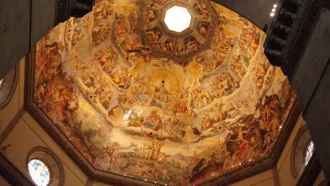 florence cathedral dome seen from the inside, tuscany, italy