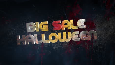 halloween big sale on dark grunge wall