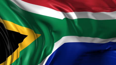 south african flag waving