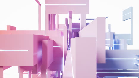 estructura de línea de geometría abstracta, renderización en 3d.