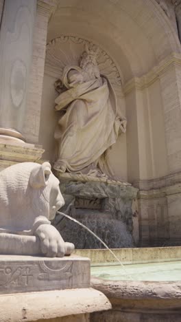 piazza di san bernardo, rome, italy - the renowned moses fountain, distinguished by its elegant design - medium shot