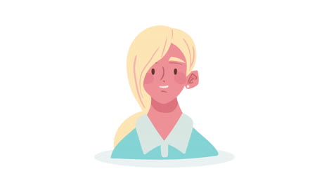 blond woman avatar character animation