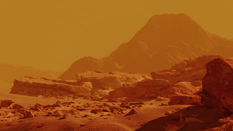 scene from the red planet mars