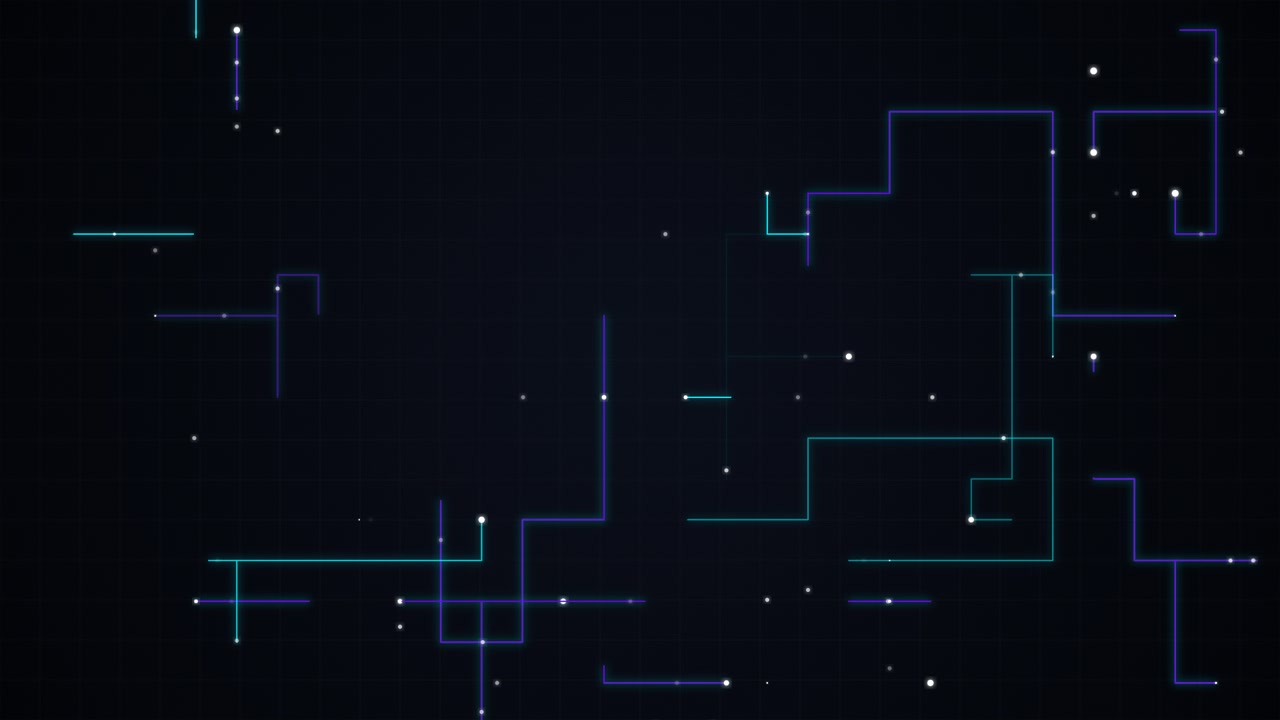 Digital Network Connections Forming on Dark Background