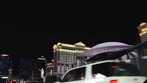 driving on the las vegas strip at night