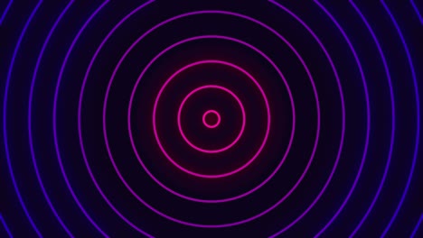 Radio wave animation of neon concentric circles