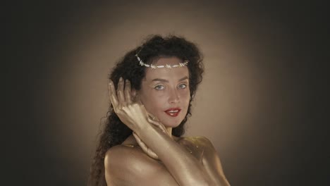 golden goddess portrait