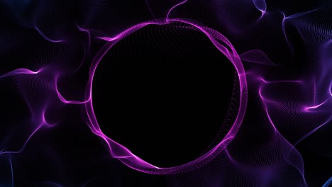 la esfera abstracta revela el logotipo de la explosión de partículas