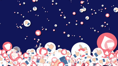 motion graphic of facebook background with like icons