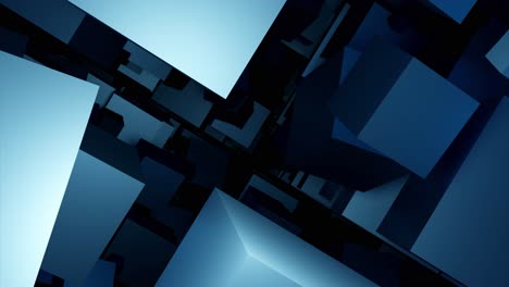 formas geométricas 3d abstractas en azul