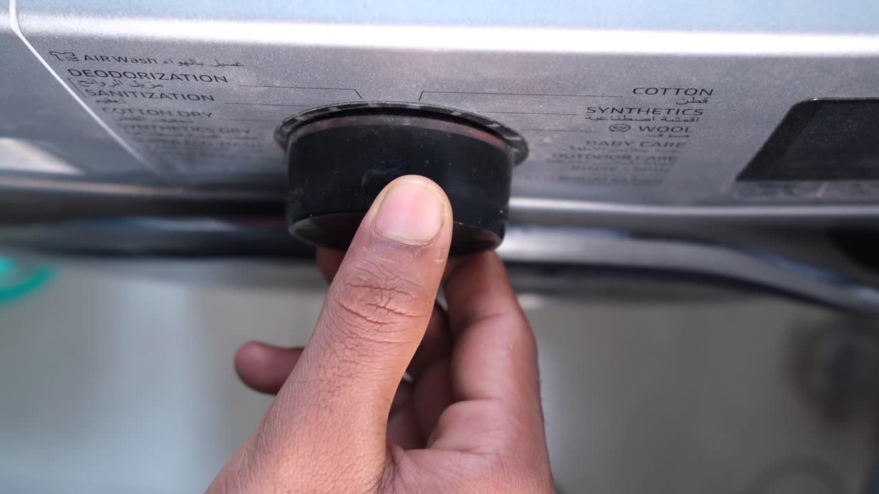 perilla de ajuste manual del ciclo de la lavadora