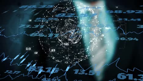 Animation-of-financial-data-processing-over-globe-with-connections