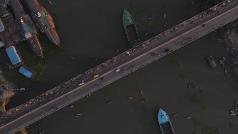 bridge with traffic over a river