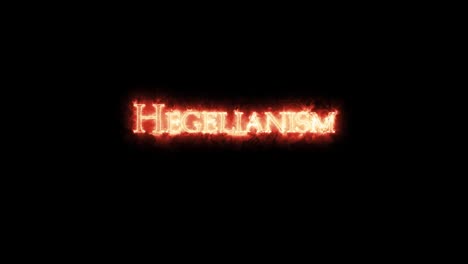 hegelianism written with fire. loop