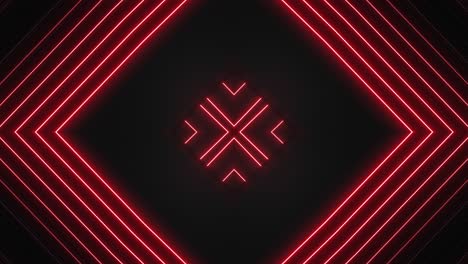 red neon geometric pattern background