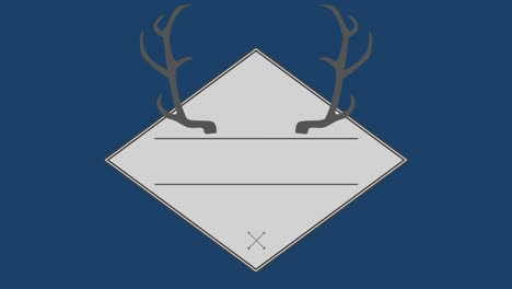 vector of antler in square