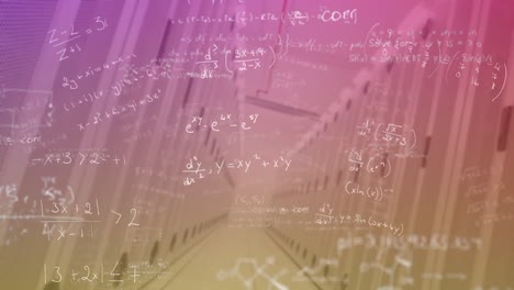 ecuaciones matemáticas contra la sala de servidores