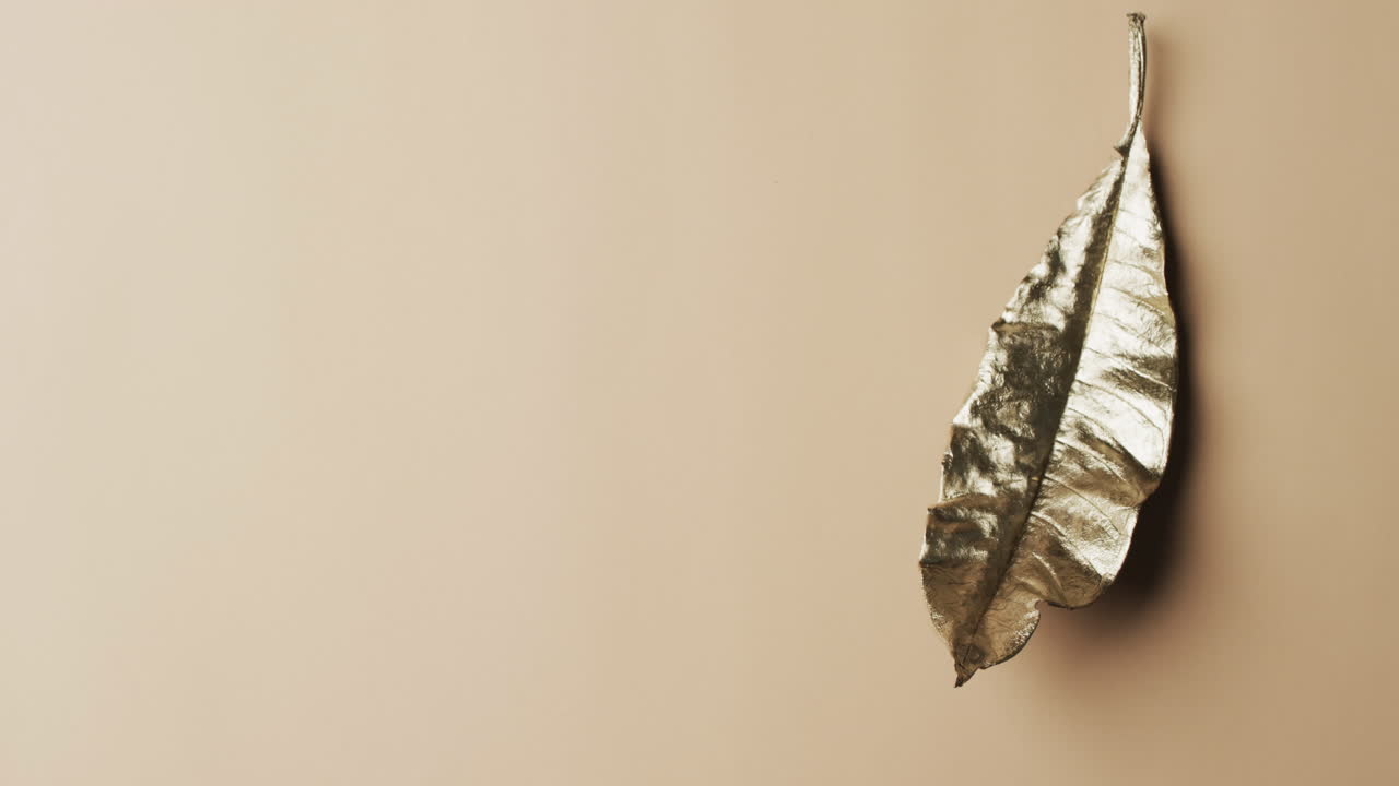 видео хэллоуина осенний металлический лист с копировальным пространством на желтом фоне