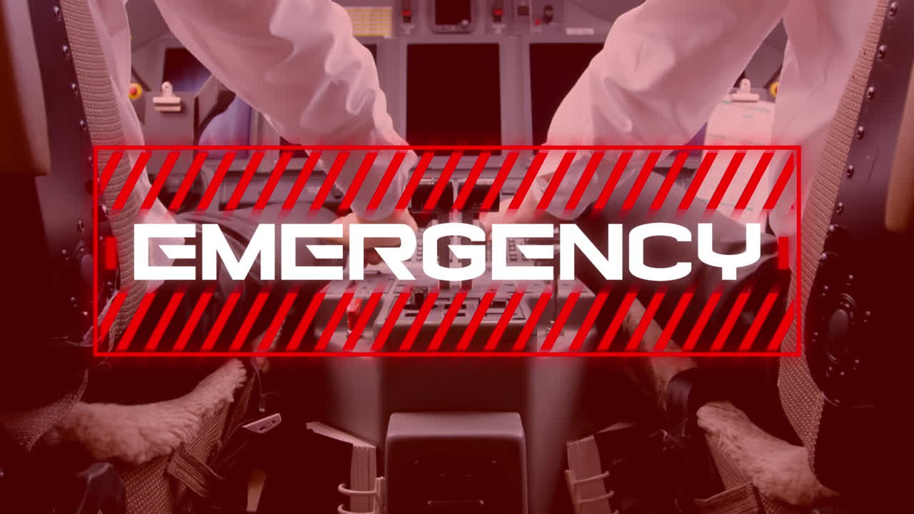 항공기 조종실에 대한 긴급 텍스트