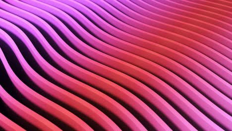 ondas de color abstractas formas 3d animación de conjunto de colores. imágenes de bucle de 4k.