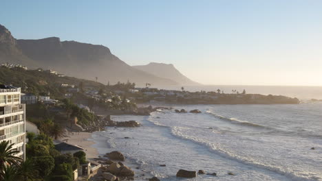 residential area by the bay at clifton beach in cape town, south africa