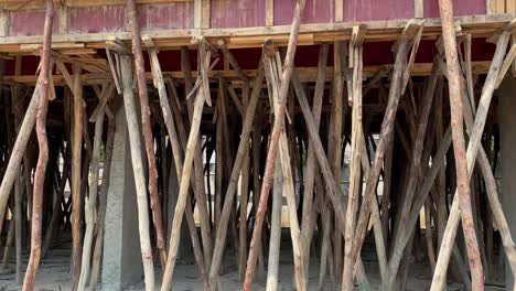 home under construction using cement with column box for inferior, house or apartment building under construction