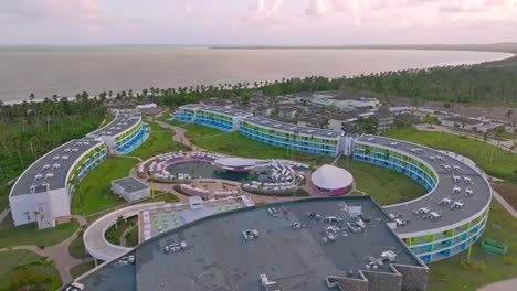 drone aéreo de tentación miches resort y piscina en república dominicana