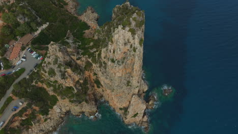 soaring over sardinia's marvel: monolite di pedra longa from the sky