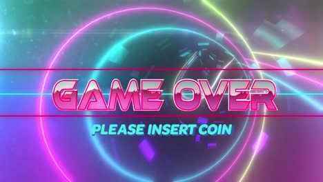 Animation-of-game-over-text-over-moving-digital-tunnel