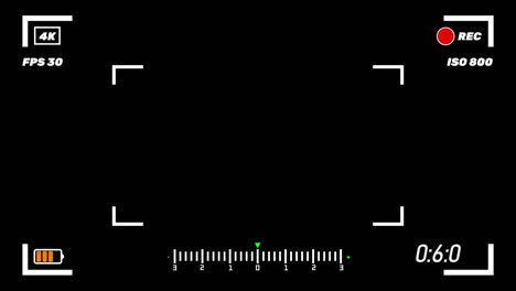 Viewfinder. Record screen on transparent background.