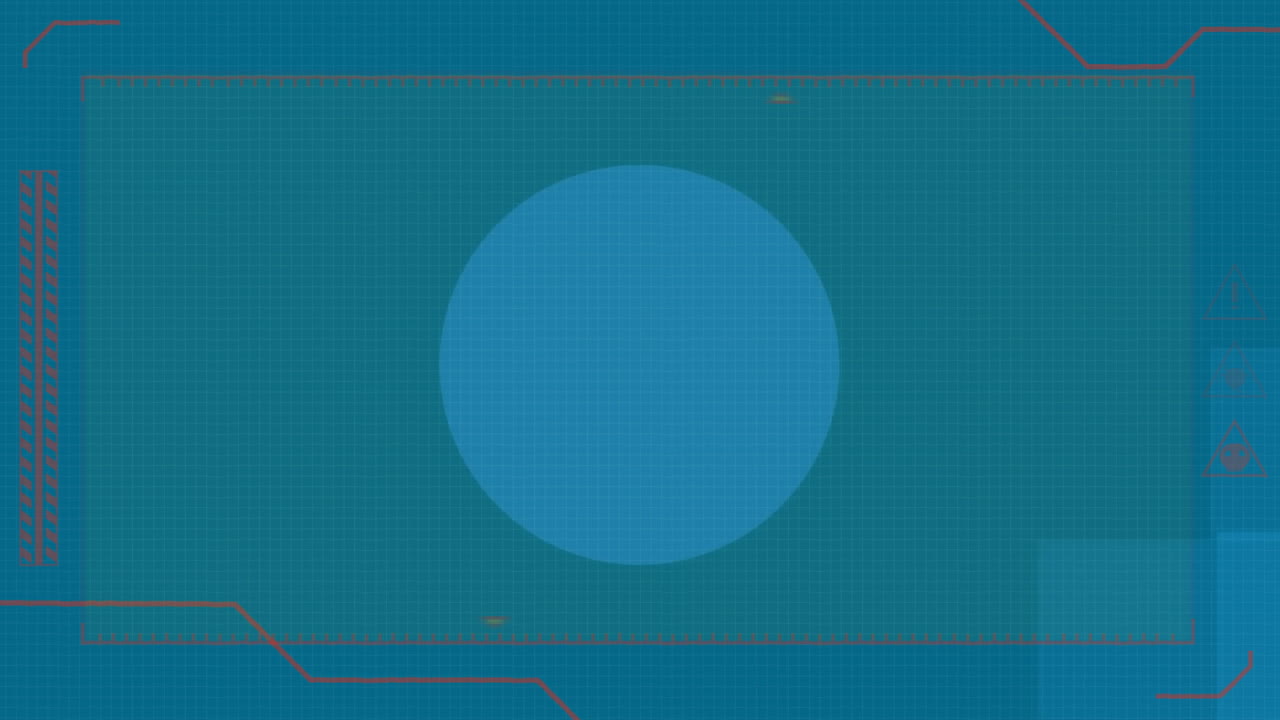 파란색 배경에 디지털 데이터 처리 및 통계의 애니메이션