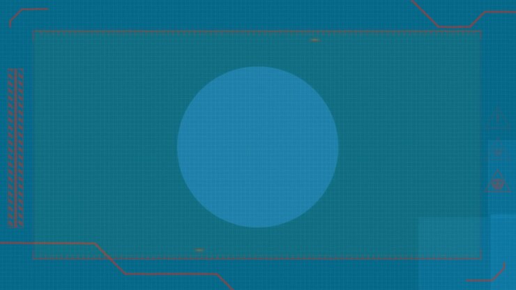Animation of digital data processing and statistics over blue background