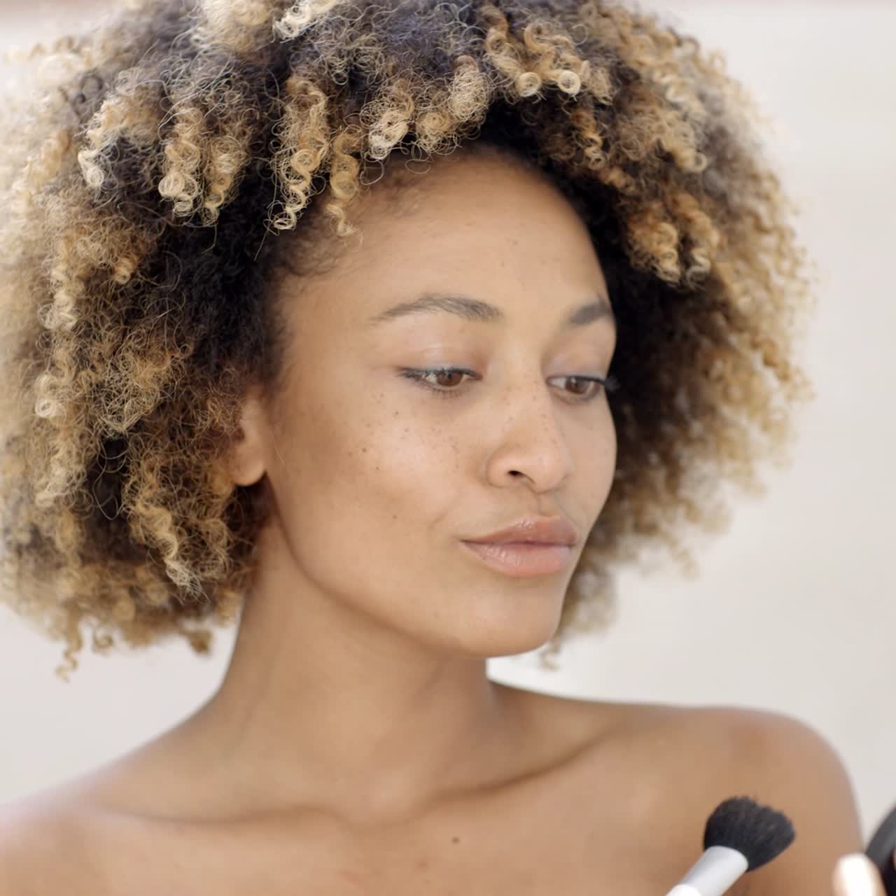 Girl With Makeup Brush