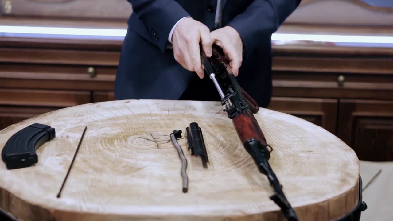 Disassembling an AK-47 Rifle