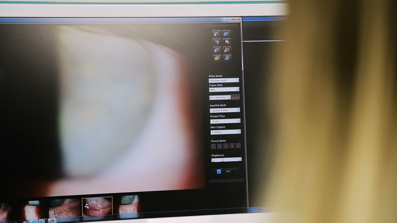 Optical medical equipment. Professional ophthalmology medical instrument in clinic office