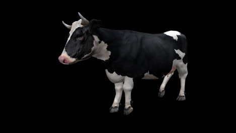 cow walking with alpha channel