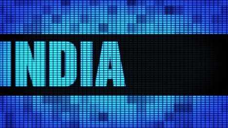 india text on a led screen