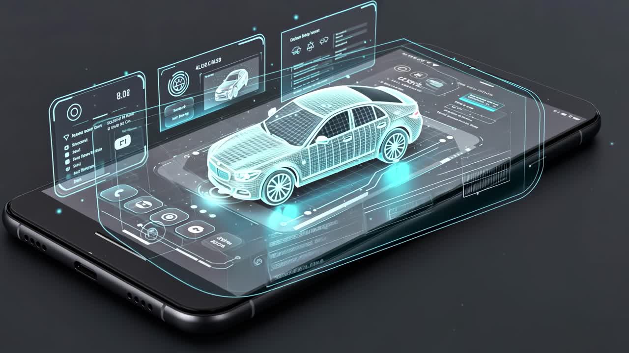 Innovations in automotive technology featuring smartphone interfaces for enhanced vehicle management systems