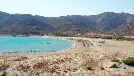 Drone-Magganari-Strand-Auf-Der-Insel-Ios-Griechenland